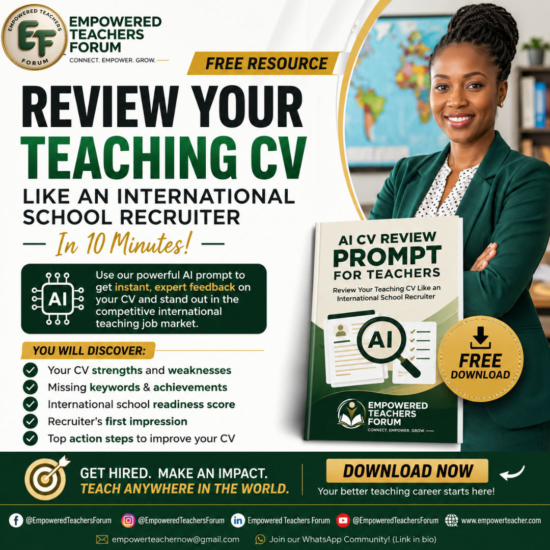 AI CV Review Prompt for Teachers
